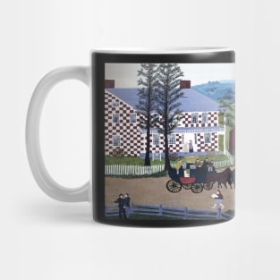 grandma moses - The Old Checkered House Mug